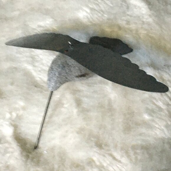 Five Handmade Steel and Wood Hummingbird Christmas Hanging Ornaments - Picture 8 of 12